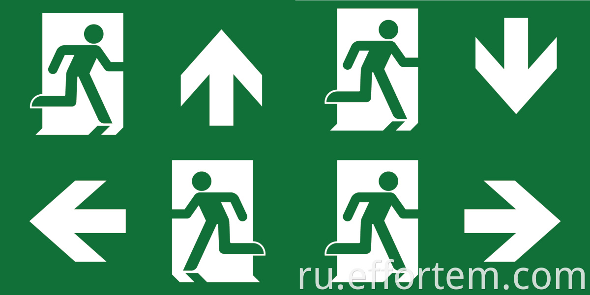 wall mounted emergency exit sign